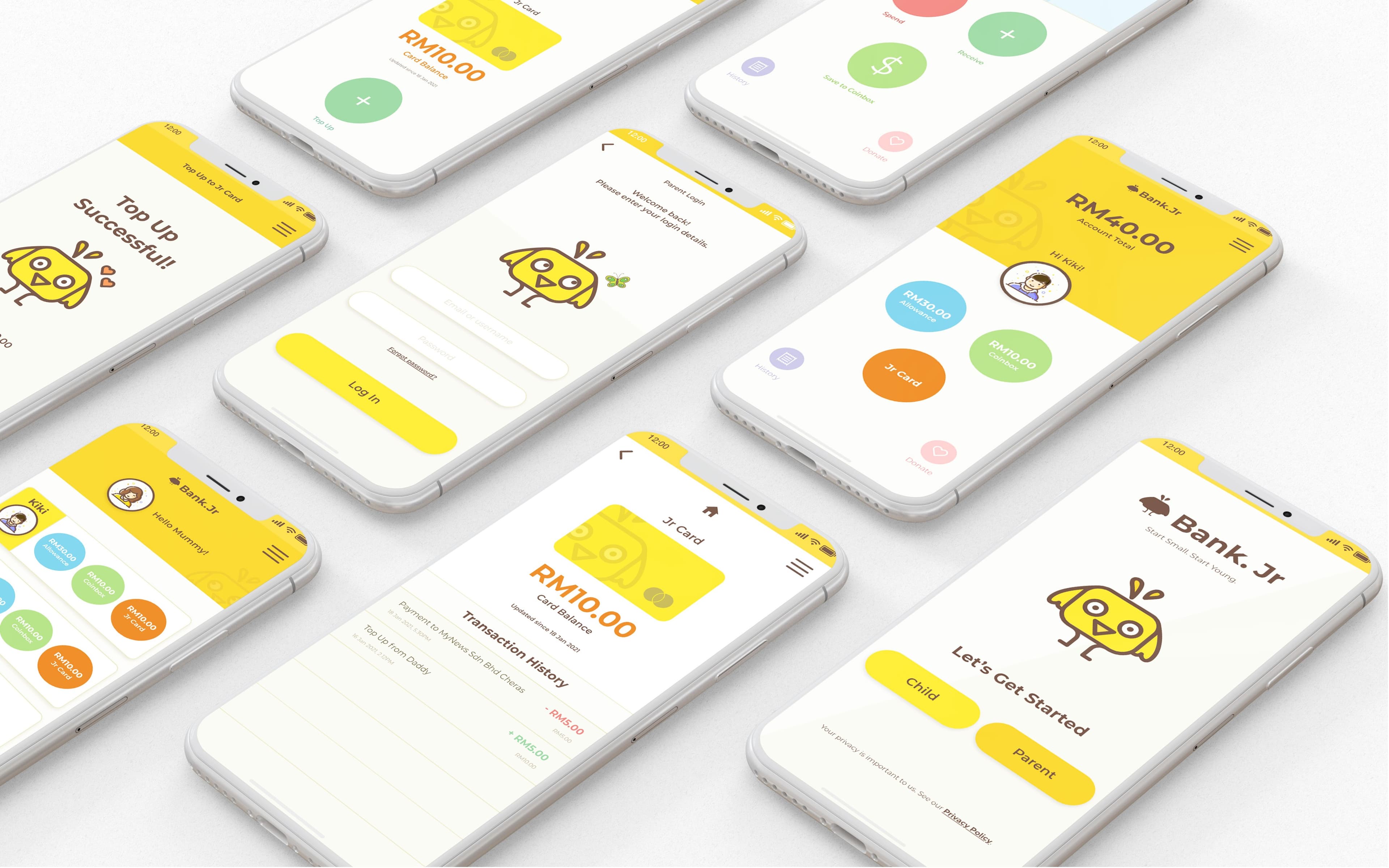 High fidelity mockups - screens 2